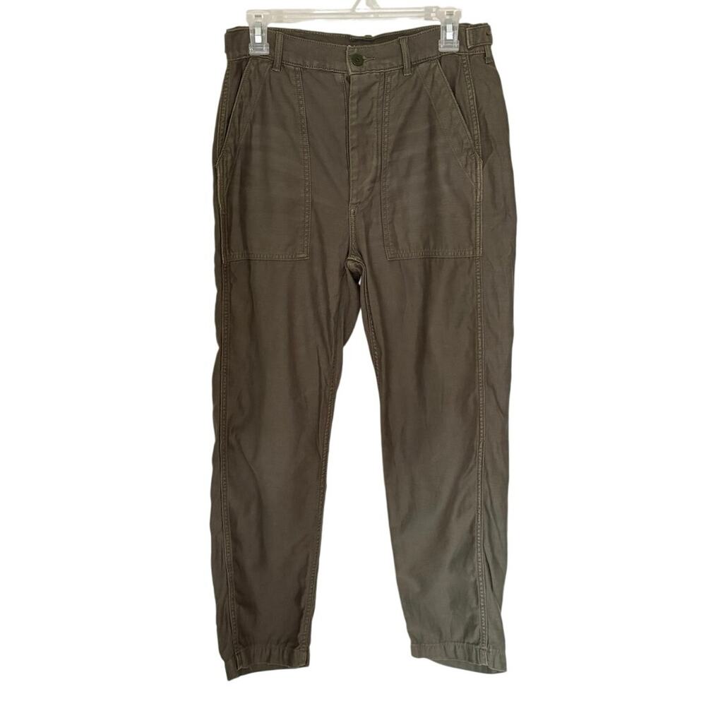 American Eagle Olive Utility Pants Button Fly Tapered Size 4 S NEW Gorpcore - Picture 3 of 9